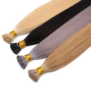 Calidad superior 20 22 24 26 28 pulgadas Bonos de queratina Virgen sin procesar Eslavo doble dibujado Extensiones de cabello rus - Product Image 1