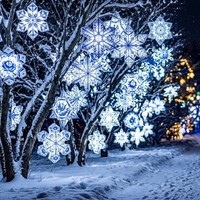 Decoración Interactiva de Faroles para Parques de Atracciones, para Navidad, Uso en Interiores/Exteriores, Espectáculo de Luces para Parques Temáticos
