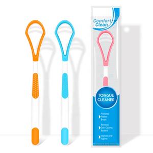 Cepillo de limpieza colorido con etiqueta privada a granel, limpiador de lengua de plástico, raspador - Product Image 1