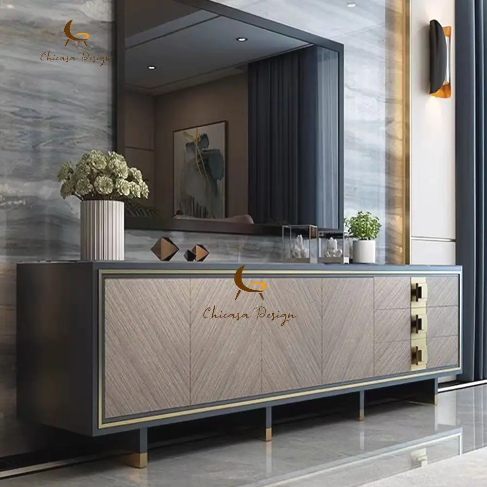 American Light Luxury TV Cabinet combinazione tavolo da tè soggiorno laccato postmoderno di fascia alta