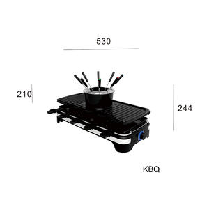 Gril à fondue à <span class=keywords><strong>raclette</strong></span> pour barbecue électrique certifié CE Contrôle de la température de la marmite sans fumée de style coréen pour un usage domestique en extérieur - Product Image 2