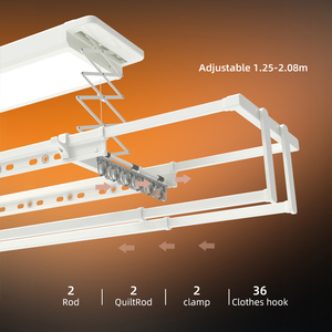 Porte-linge intelligent à LED pour <span class=keywords><strong>plafond</strong></span>, résistant à la rouille, idéal pour les maisons en bord de mer - Product Image 1