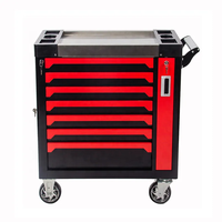 Golden Line Chariot à outils de garage et d'atelier en acier avec haut-parleur Bluetooth et panneau arrière à levage automatique OBM