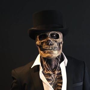 Máscara de grito de terror de Halloween nueva llegada cabeza completa tamaño adulto Cosplay cara disfraz cráneo esqueleto máscara para adultos - Product Image 3