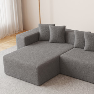 Modular Three Seat L-Shape Corner <b>Sofa</b> Fabric <b>Covered</b> Wood Legs Vacuum Packed EU Warehouse Fast Shipping Modern Sectional <b>Sofa</b> - Product Image 3