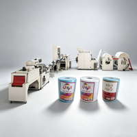 Ligne de production automatique de rouleaux de papier essuie-tout géants avec PLC et moteur, fabrication de serviettes de cuisine à grande vitesse