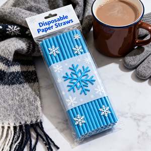 Option polyvalente tout usage, idéale pour les cafés, les pique-niques en plein air, les boissons froides ou chaudes, pailles en papier jetables - Product Image 1