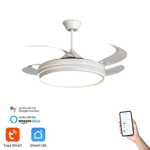 Lampara De Techo Con <span class=keywords><strong>Abanico</strong></span> Ventilador De Techo Retráctil Invisible De 42 Pulgadas Con Control Remoto Inteligente De Luz - Product Image 3