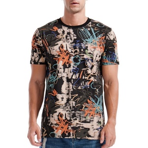 T-shirt Homme Vintage Effet Vieilli 2024 en Coton Lourd Tricoté avec Logo Personnalisé Style Rétro Streetwear Respirant Commande en Gros - Product Image 2