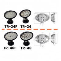BSG TR-24 Ovale Rond Haute Puissance 24W Super Lumineux IP67 Étanche En Aluminium LED Travail Lumière pour Camion et Voiture 12V/24V 6000K-6500K