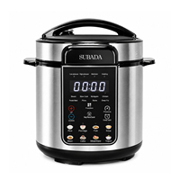 Cuisinières multifonctions à grand écran LED pour usage domestique, cuiseur à pression électrique 6L/8L/10L/12L avec cuve intérieure antiadhésive