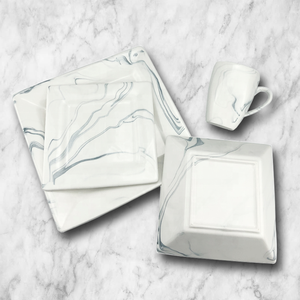 Mármol 16pcs juego de cena de lujo vajilla de cerámica platos cuadrados juegos de cena de porcelana al por <span class=keywords><strong>mayor</strong></span> - Product Image 2