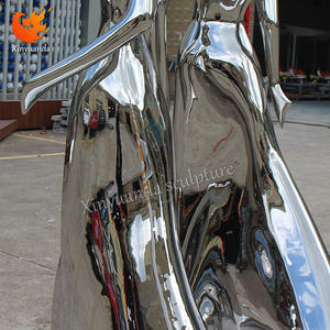 Escultura de Mujer de Acero Inoxidable para Jardín Exterior, Personalizada, Grande, con Superficie Pulida a Espejo, Adorno Moderno para Paisajes - Product Image 3