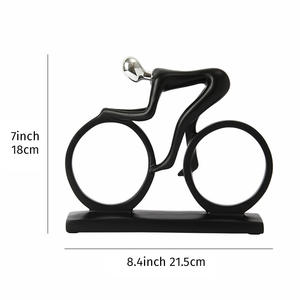 Nórdico <span class=keywords><strong>Simple</strong></span> resina moderna bicicleta ciclista estatua bicicleta jinete estatua estatuilla Oficina sala de estar Decoración - Product Image 6