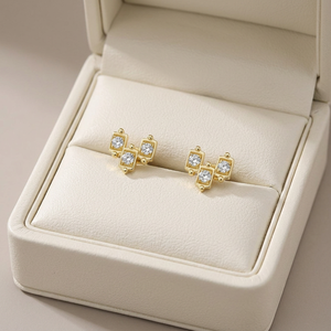 Pendientes de Oro 14K con Diamante Natural, Diseño Simple y Elegante, Certificaciones de Calidad, Joyería al por Mayor, para Uso Diario - Product Image 5