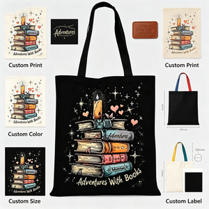 Sac fourre-tout en toile tendance pour femme, imprimé lettres et dessins animés, écologique, réutilisable, portable, pour courses, épicerie, cadeau, tout usage - Product Image 4
