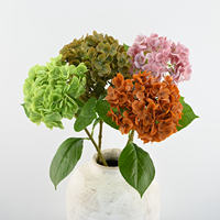 Fleur artificielle hydrangea à toucher réel, 66 cm, pour mariage, décoration de la maison, bouquet, centre de table, arrangement, accessoires de photographie