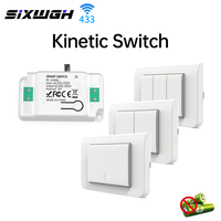 Interrupteur sans fil cinétique autoalimenté RF 433 MHz, sans pile, pour éclairage LED et ventilateur, kit mural marche-arrêt