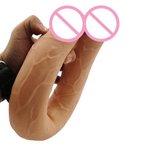 Heißer Verkauf Fabrikproduktion Realistischer Flexibler <span class=keywords><strong>18</strong></span> Zoll Großer Doppelendiger <span class=keywords><strong>Dildo</strong></span> für Frauen - Product Image 6
