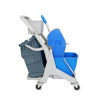 Chariot de nettoyage professionnel avec essoreuse pour seau d'eau 15L – Solution d'hygiène commerciale