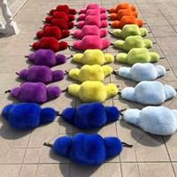 Gorro de Piel de Mapache con Color Personalizado