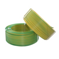 Cable de Cobre Sólido BV de Baja Resistencia TD / Cable de Construcción de PVC Verde Amarillo para Conducto Eléctrico con Clasificación 450/750V IP40