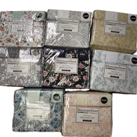 Parure de lit Purelax imprimée anti-rides en microfibre, 6 pièces, tailles Double, Queen et King, collection en stock