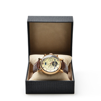 Montre de luxe pour femmes et ensemble de bijoux de bague dans une boîte cadeau de mode de stratification mate pour montre pour hommes
