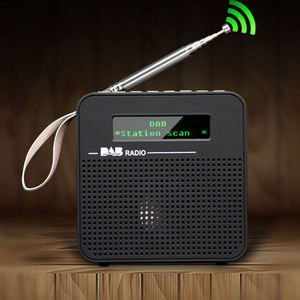 Custom Black Mini DAB+ Digital Radio with LCD Display and Built-in <b>Battery</b> Portable FM Radio for European Broadcast Reception - Product Image 4