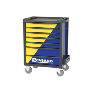 Fasano <b>Tools</b> 7 Drawer <b>Tool</b> <b>Cart</b> Yellow Blue Rolling Storage Organizer <b>for</b> Auto Repair - Product Image 2