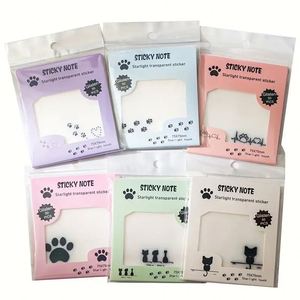 Notas Adhesivas Transparentes Japonesas de Alta Calidad, Resistentes al Agua, con Bolígrafo Neutro, Esenciales para el Regreso a Clases, para Estudio y Oficina, Novedad en Internet - Product Image 1