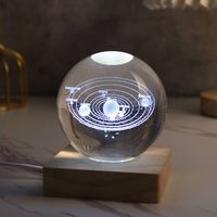 Boule de cristal 3D gravée sur mesure de haute qualité JY avec boîte cadeau en verre transparent K9, design d'art populaire