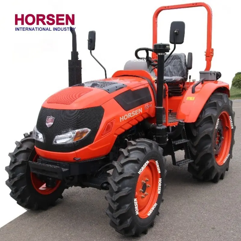 Yüksek kaliteli 40 HP 50 HP 55 HP 4 W D tarım traktörleri ve traktör ön uç yükleyici yeke çin'de yapılan çin Horsen