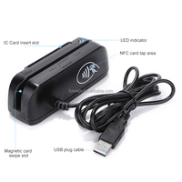 Penjualan Terlaris YL116 Antarmuka USB 3-in-1 Pembaca Kartu Magnetik/IC/RFID NFC Protokol ISO 14443A 13.56MHz Kontrol Akses