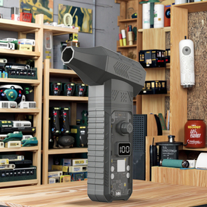 Max Blowing <span class=keywords><strong>Force</strong></span> 1500g Soplador de hojas de aire inalámbrico Ventilador turbo de mano Ventilador recargable portátil Pantalla LED con batería - Product Image 1