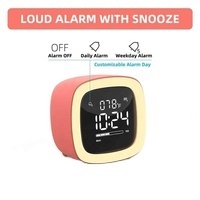 <span class=keywords><strong>Réveil</strong></span> avec batterie rechargeable, veilleuse mignonne de type téléviseur, <span class=keywords><strong>réveil</strong></span> pour enfants, filles, adolescents, chambre à coucher, chevet, bureau, <span class=keywords><strong>réveil</strong></span> numérique - Product Image 6
