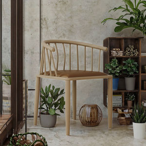 Modern <b>Dining</b> Arm <b>Chair</b> Apartment Metal Legs <b>Fabric</b> <b>Upholstery</b> Restaurant Home Furniture WD-1385 - Product Image 2