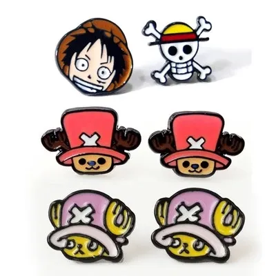 ER306 One Piece Fashion Anime Action Figures Cartoon Accessories Stud Earrings Girls Unisex KIDS earrings