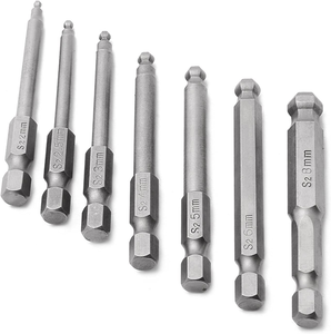 Magnetic Hex <b>Key</b> Drill Bit Assorted Sizes Hardened Industrial Grade Deep Hole Reach Narrow Space Furniture Assembly Fastener - Product Image 3