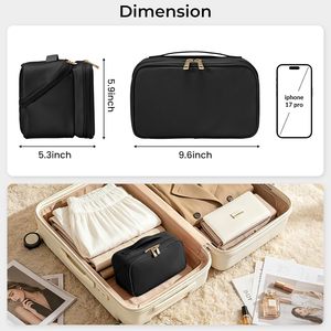Waterproof <b>Brush</b> <b>Holders</b> Large Capacity Cosmetic Organizer Travel <b>Makeup</b> Bag for Women - Product Image 5