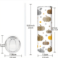 Hallowmas 20oz POD USA Entrepôt Dropshipping UV ODM OEM Paquet SublimationPrinting Couleur Personnalisé Gobelet Isolé avec Paille