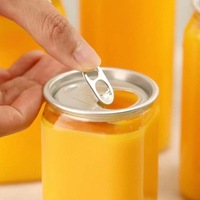 Couvercles de boîtes de conserve carrés pour animaux de compagnie Capacités variées 250ml 330ml 350ml 473ml 650ml Capuchon en plastique en aluminium pour boissons énergisantes au thé aux fruits