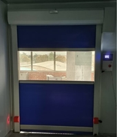 Porte à enroulement industrielle automatique en PVC à grande vitesse, ouverture et fermeture électriques rapides, moderne, étanche