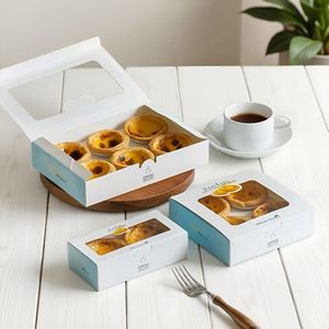 Divisores de Papel Kraft Personalizados para Empaque de Alimentos para Fiestas, Laminación Mate, Paquetes de 2, 4 y 6 Unidades, Caja Bento para Macarons, <span class=keywords><strong>Donuts</strong></span>, Pasteles y Repostería - Product Image 1