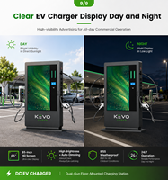 Station de recharge DC EV à double borne avec écran publicitaire 4K Ultra HD de 65 pouces pour les lieux commerciaux