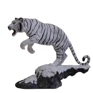 OEM大型屋外樹脂製動物彫刻リアルな野生猫動物彫刻樹脂製動物フィギュアホームテーブルデコレーション - Product Image 5