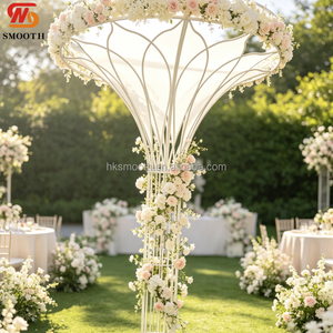 SMOOTH 7-8ft Giant Lotus Petal Metal Wedding <b>Backdrop</b> Detachable Iron <b>Backdrop</b> <b>Stand</b> for Outdoor Outdoor Decor - Product Image 1