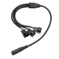 Câble adaptateur d'alimentation pour ventilateur PC à charge rapide DC 12V 3 broches/4 broches, connecteur femelle 5,5x2,1 mm, répartiteur d'alimentation pour écouteurs iOS