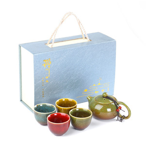 <span class=keywords><strong>Set</strong></span> da Tè e Caffè in Ceramica con Infusore, Design Moderno e Semplice, Portatile, per Ufficio, Confezione Regalo - Product Image 1