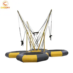 Giá Rẻ Thiết Bị Giải Trí Kiddie Rides 4 Chỗ Ngồi Inflatable Bungee Nhảy Trampoline Cho Thuê